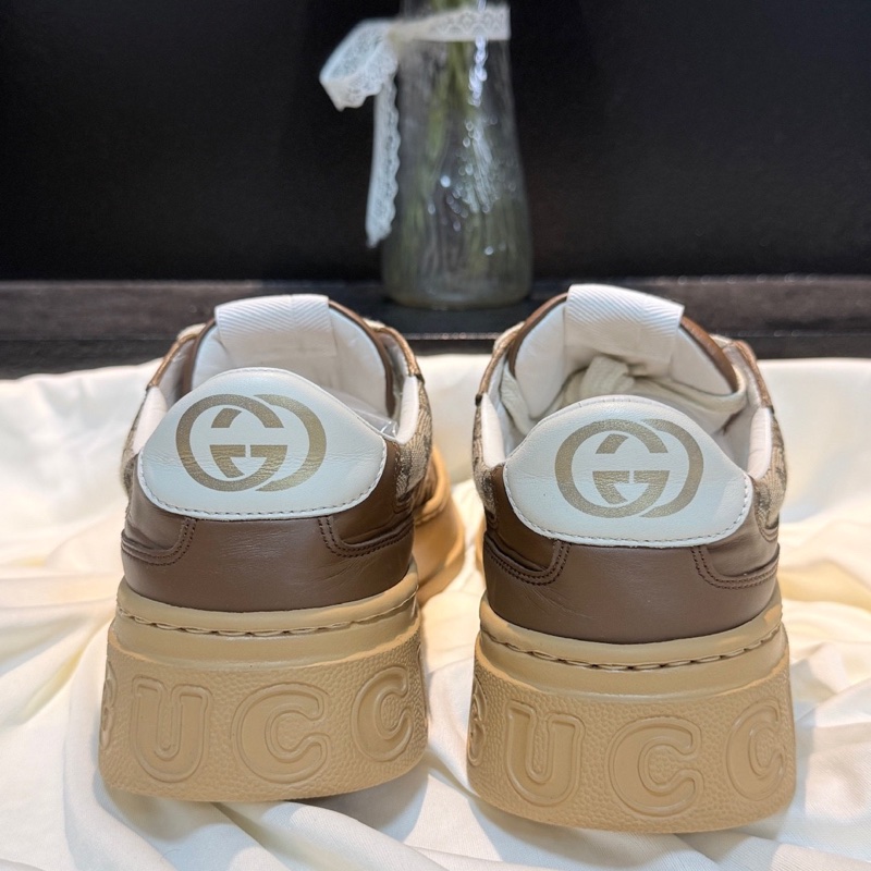 GUCCI/古馳 深棕色雙G滿印餅乾鞋-2