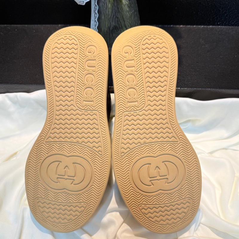 GUCCI/古馳 深棕色雙G滿印餅乾鞋-5