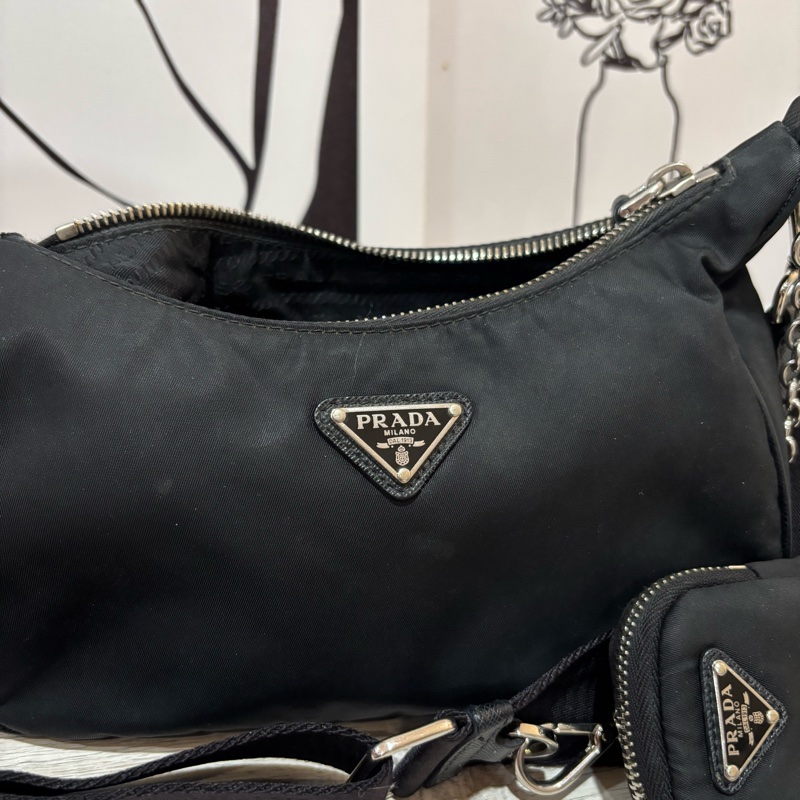 PRADA 普拉達 經典TESSUTO三角LOGO尼龍 三合一包-10