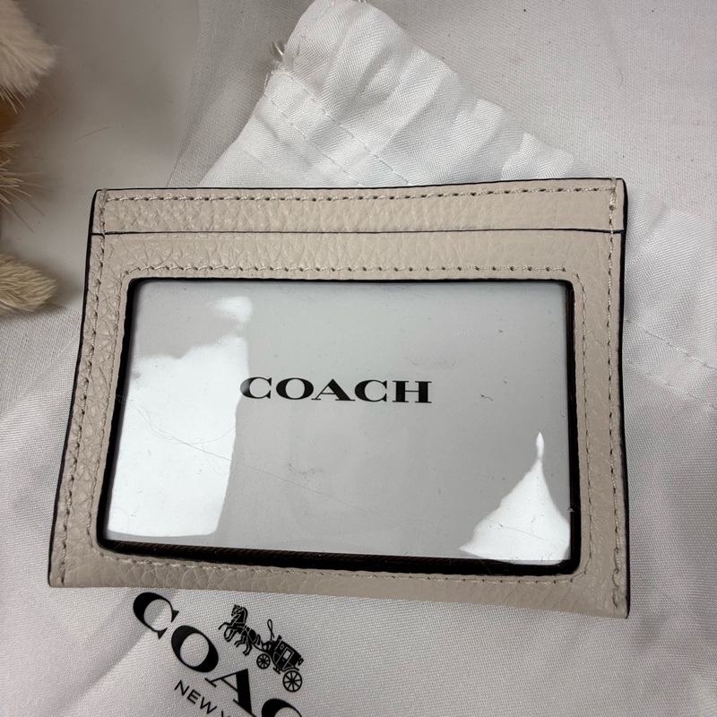 全新品 狀態良好 COACH 牛皮卡片夾 男女適用-1