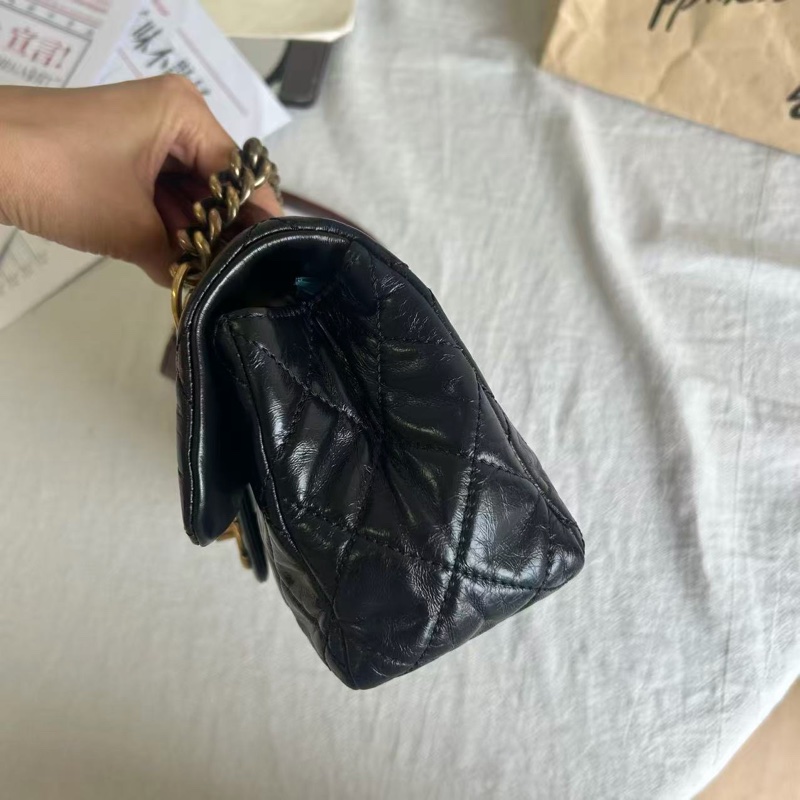 Chanel • 經典紅手柄黑金油臘牛皮孟買Cf 25 全網唯一☝🏻-4
