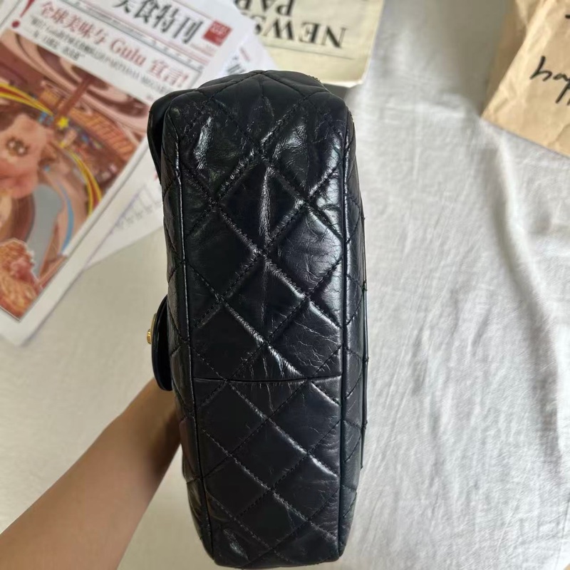 Chanel • 經典紅手柄黑金油臘牛皮孟買Cf 25 全網唯一☝🏻-17