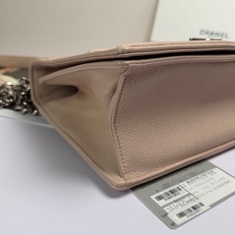 Dior • 經典櫻花粉牛皮盾牌包 中號 🈶保卡-7