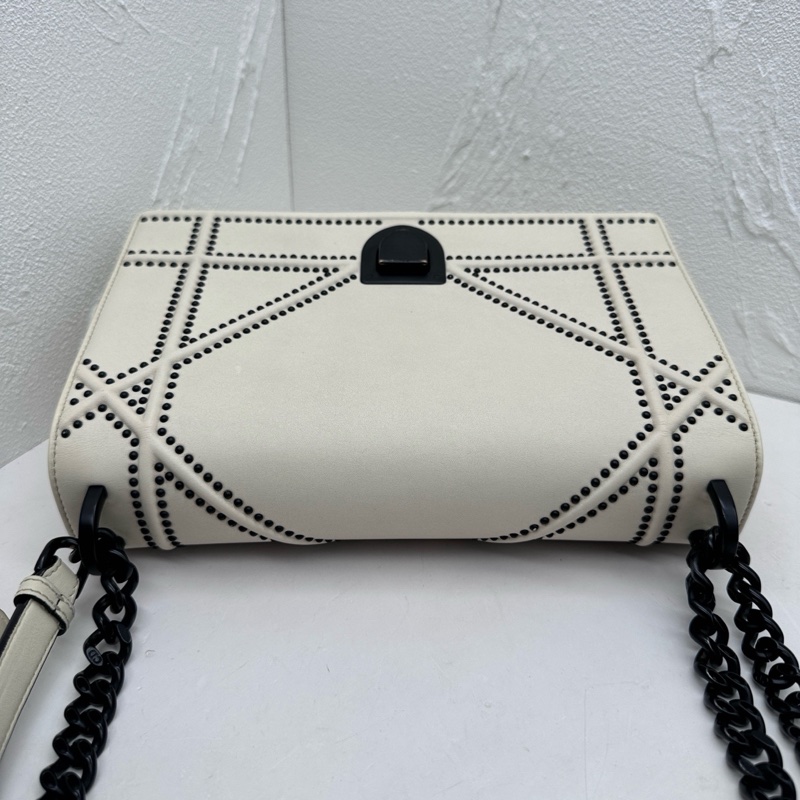 Dior • 經典黑白熊貓全皮盾牌包 中號-5