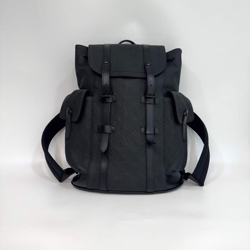 路易威登LV黑色牛皮Christopher MM後背包M55699 經典帥氣登山包天菜 🖤-6