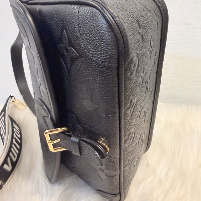 LV Diane 黑牛皮 皮革肩背帶 +斜背帶-2