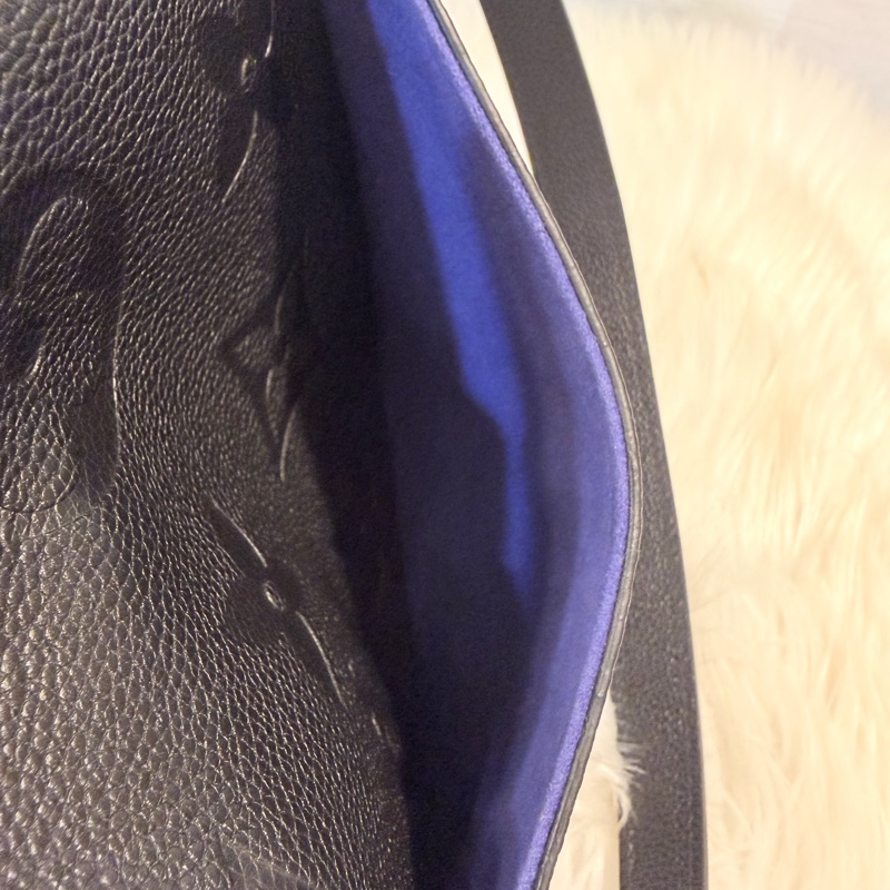 LV Diane 黑牛皮 皮革肩背帶 +斜背帶-3
