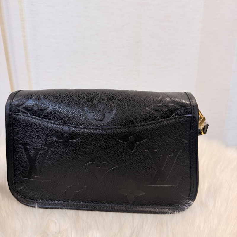 LV Diane 黑牛皮 皮革肩背帶 +斜背帶-7