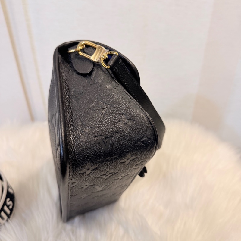LV Diane 黑牛皮 皮革肩背帶 +斜背帶-10