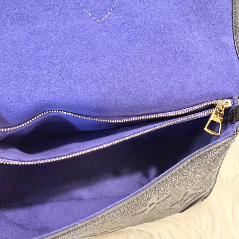 LV Diane 黑牛皮 皮革肩背帶 +斜背帶-15