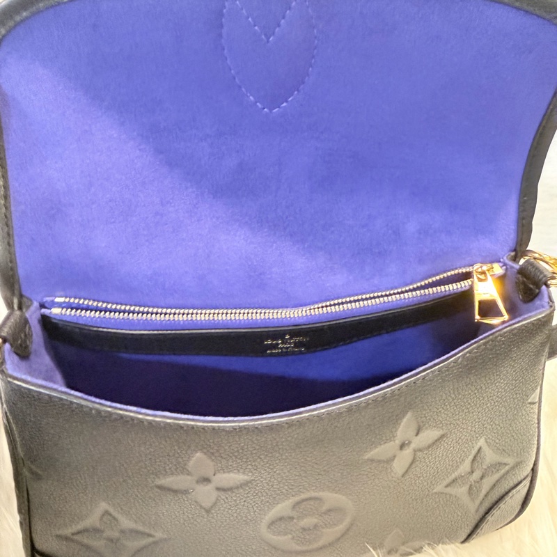 LV Diane 黑牛皮 皮革肩背帶 +斜背帶-16