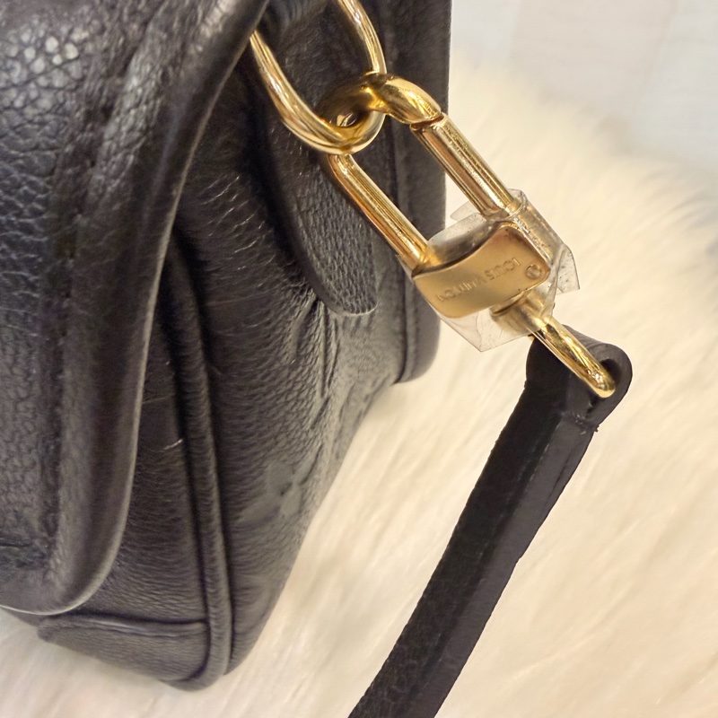 LV Diane 黑牛皮 皮革肩背帶 +斜背帶-23