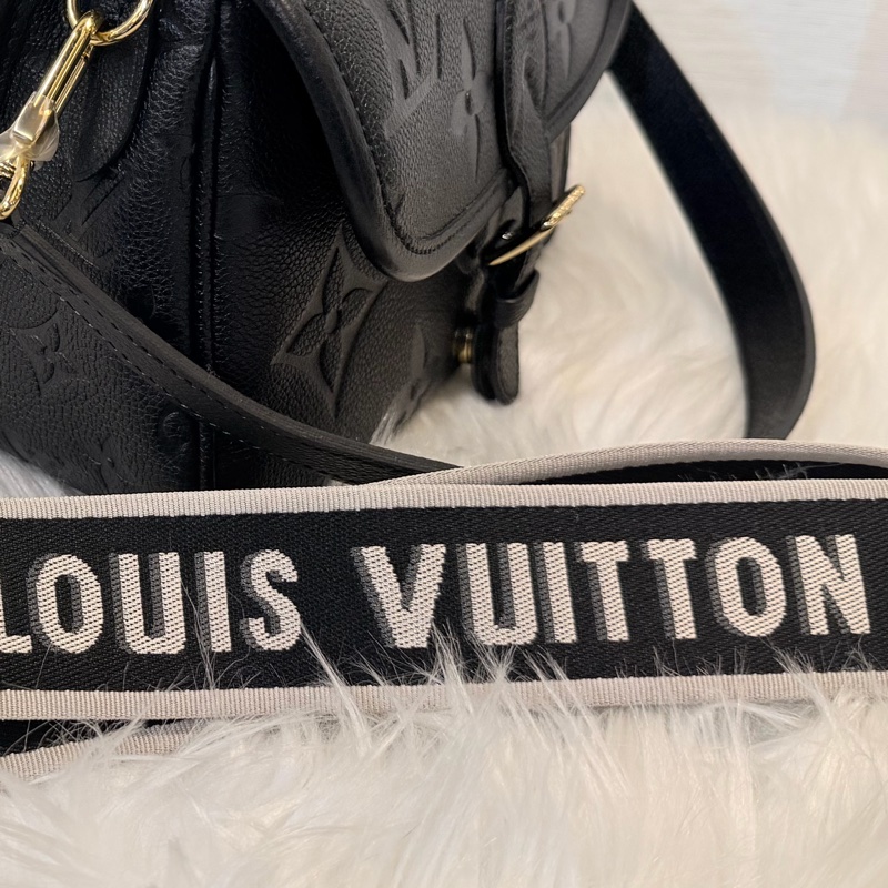 LV Diane 黑牛皮 皮革肩背帶 +斜背帶-29