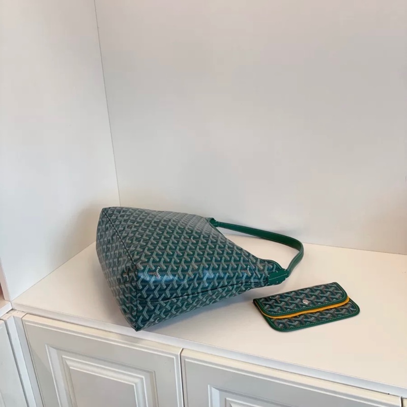 Goyard Boheme Hobo 绿色 子母腋下购物袋-4