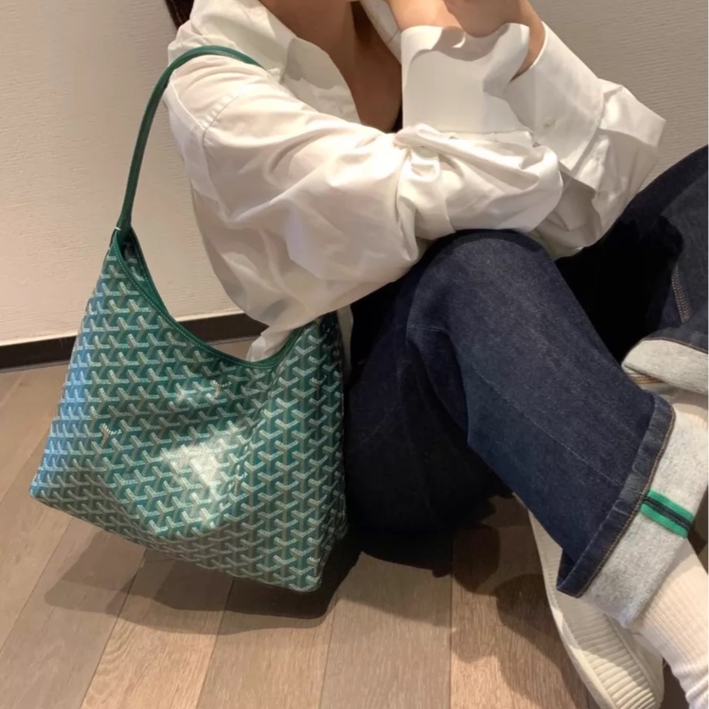 Goyard Boheme Hobo 绿色 子母腋下购物袋-7