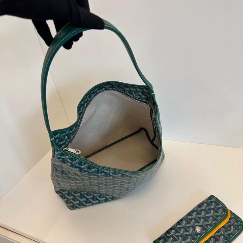 Goyard Boheme Hobo 绿色 子母腋下购物袋-8