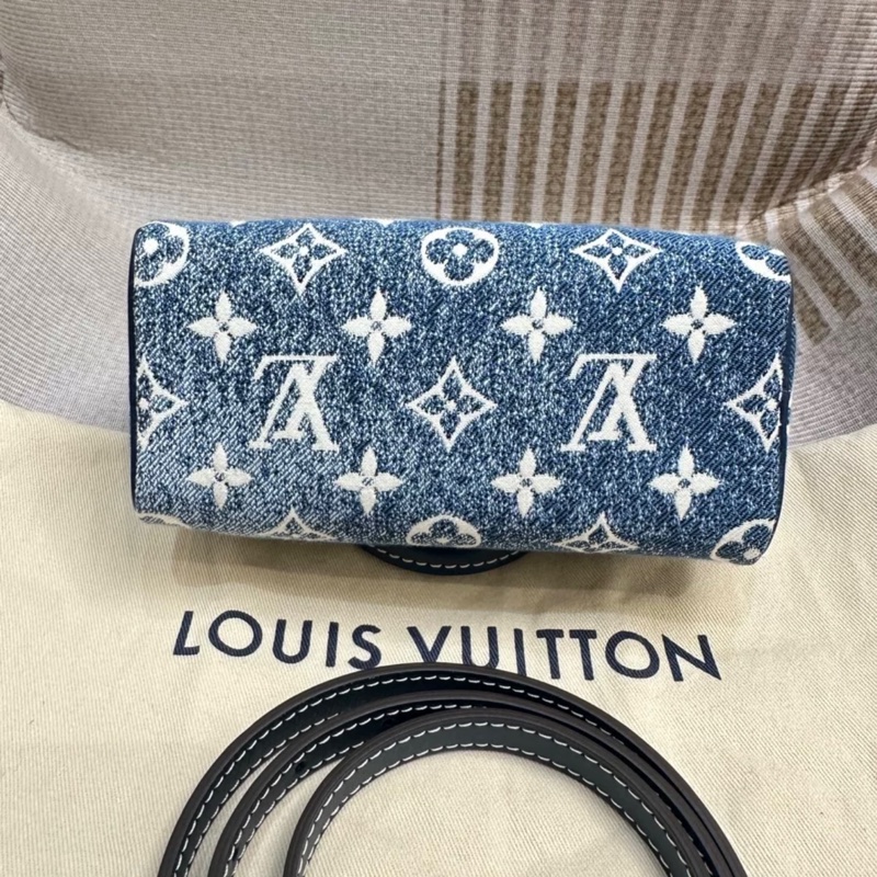 LV speedy nano 牛仔单肩包-6