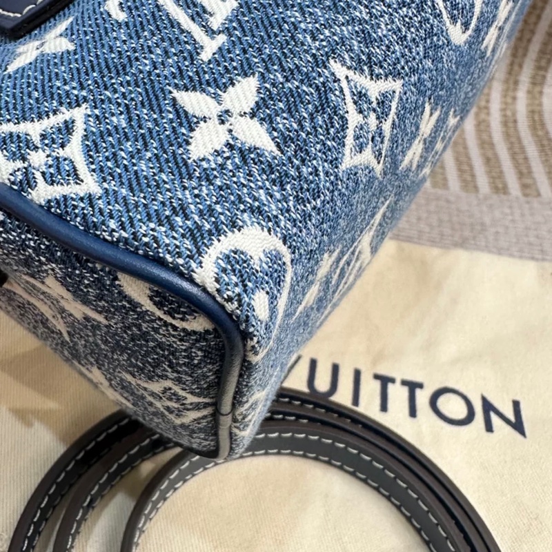 LV speedy nano 牛仔单肩包-7