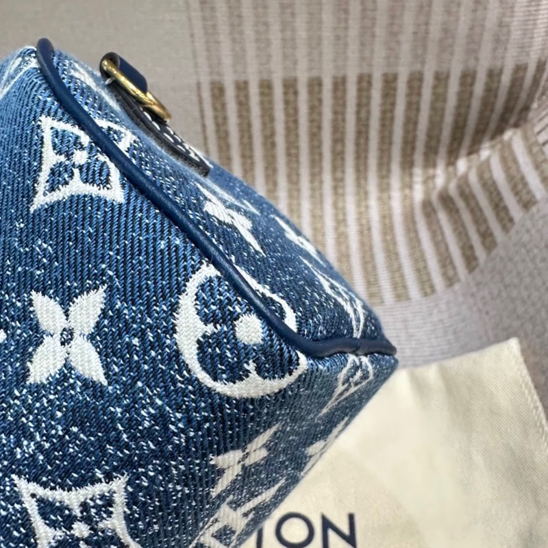 LV speedy nano 牛仔单肩包-8