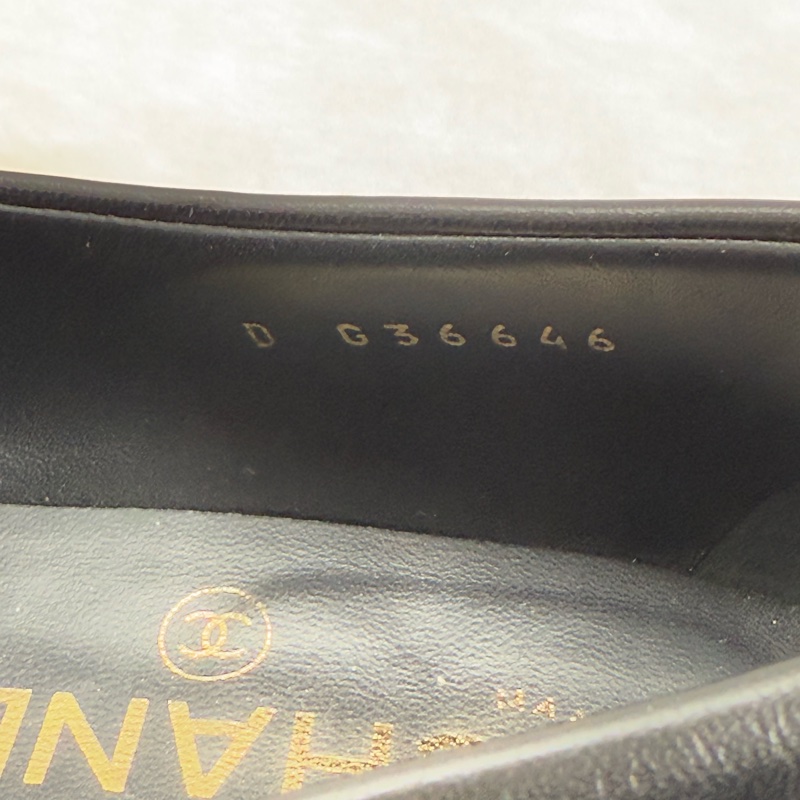 Chanel 香奈兒 經典 黑金 樂福鞋 女款 尺碼：36碼 已貼底-4