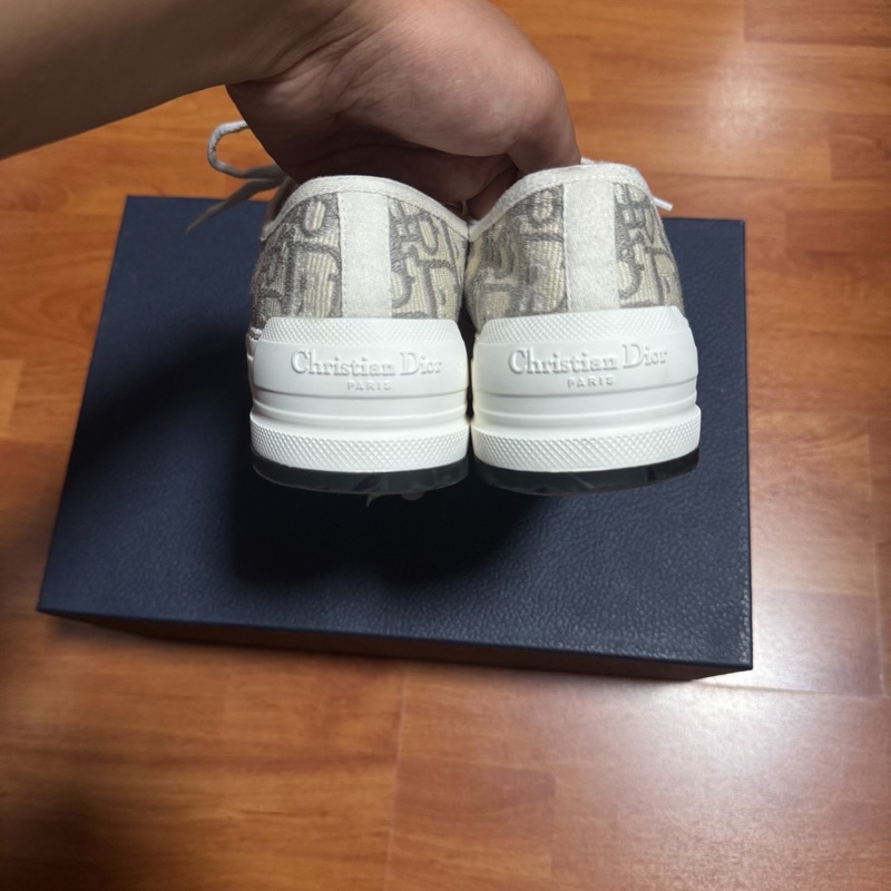 Dior迪奧新款厚底鞋Walk'n'Oblique 印花板鞋灰色 35.5碼-5