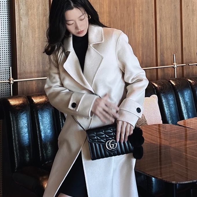 Gucci 古馳 馬蒙新款黑銀woc鏈條斜塊包 黑銀色、單包-5