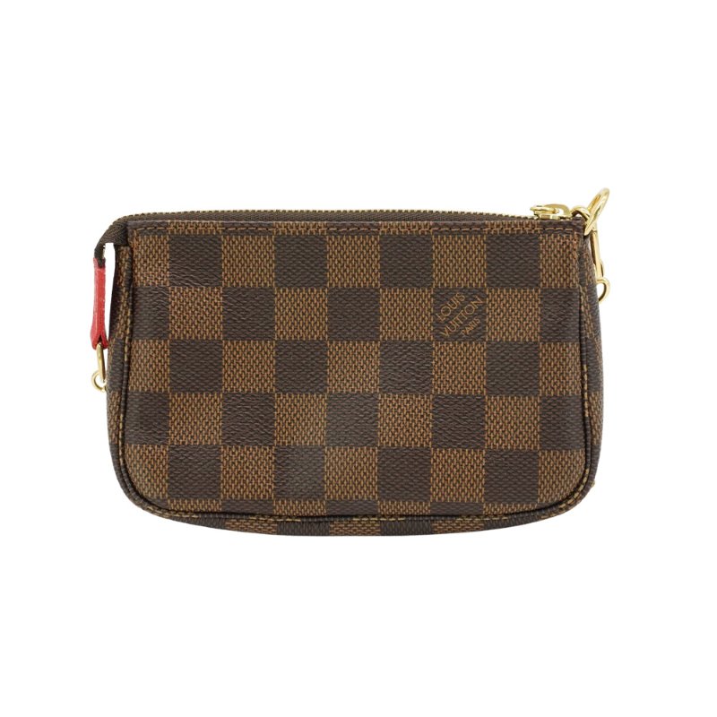 Louis Vuitton 櫻花圖案帆布金鍊小包(N60259-咖)-2