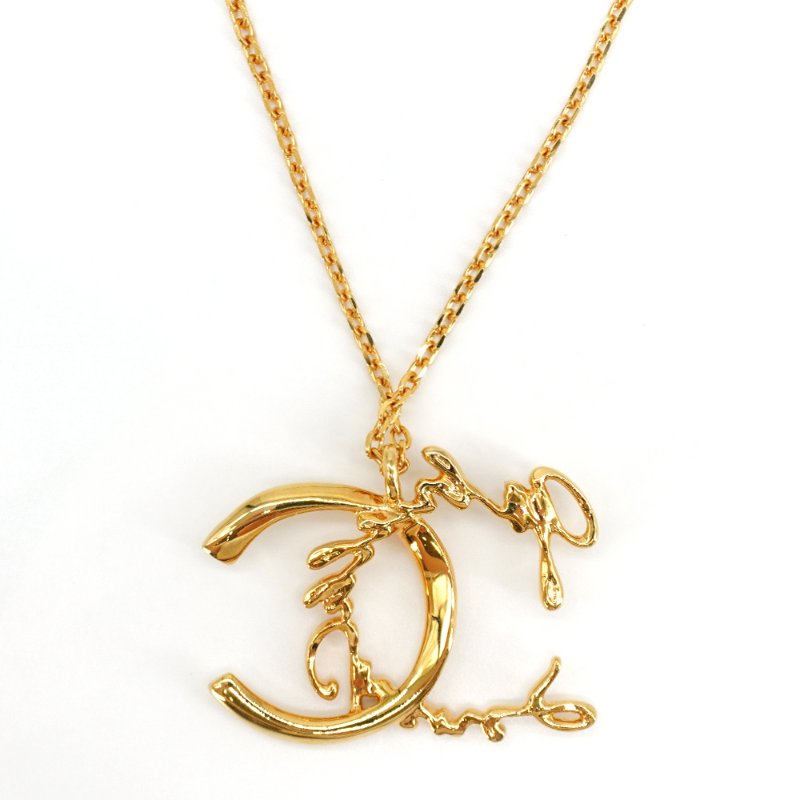 Chanel 展示品 Mark Gabrielle 標誌鑲鑽雙C造型項鍊(金)-4