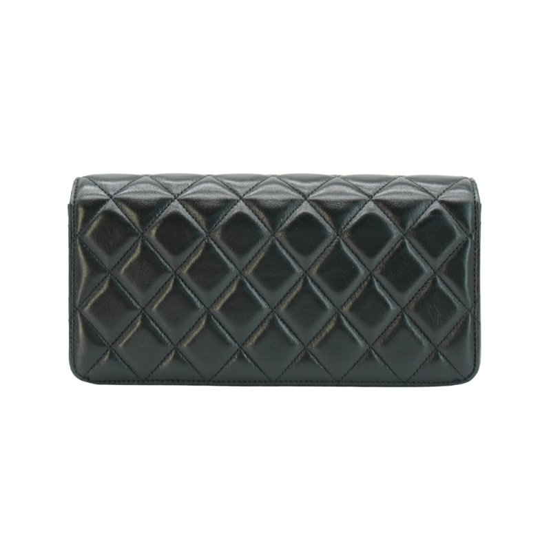 Chanel 展示品 金雙C菱格羊皮翻蓋斜背包(AS4053-黑)-2