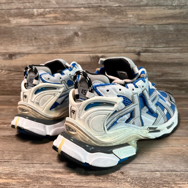 巴黎世家 Balenciaga runner 白藍 藍色  45碼-2