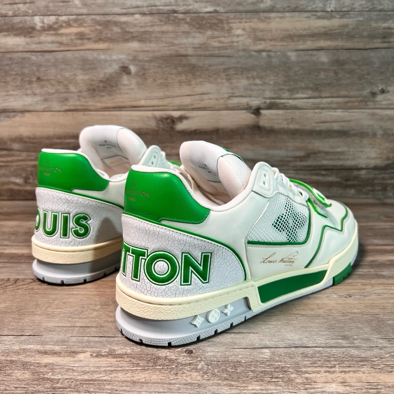 Louis Vuitton路易威登 trainer 白綠 魔術貼 43.5碼-2