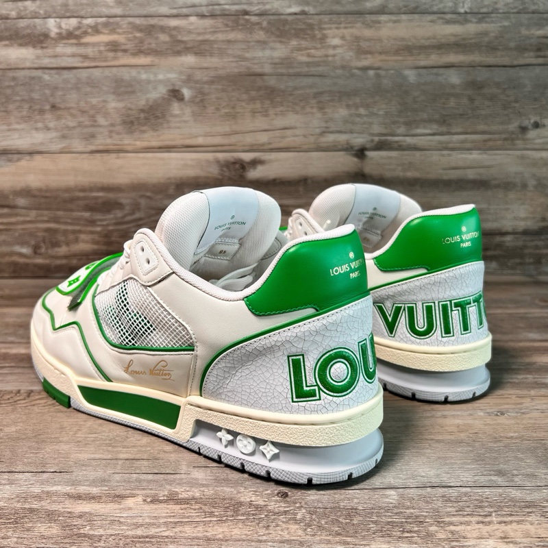 Louis Vuitton路易威登 trainer 白綠 魔術貼 43.5碼-3