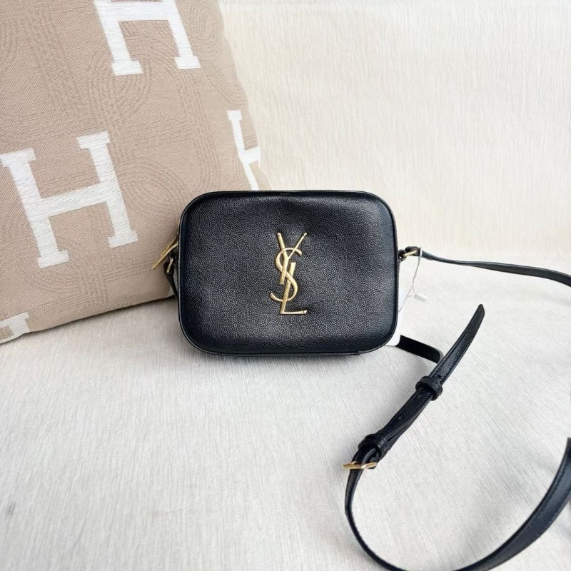 YSL 黑金mini相機包 黑色金扣 牛皮 16*12*5  9新 配件塵袋-1