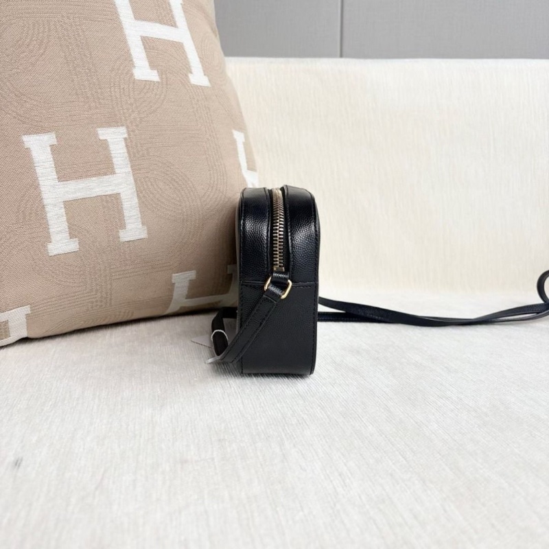 YSL 黑金mini相機包 黑色金扣 牛皮 16*12*5  9新 配件塵袋-6