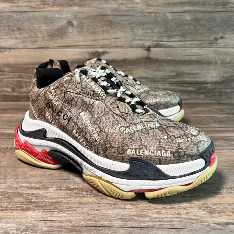 巴黎世家 Balenciaga x Gucci 聯名 棕色 triple s  42碼-1