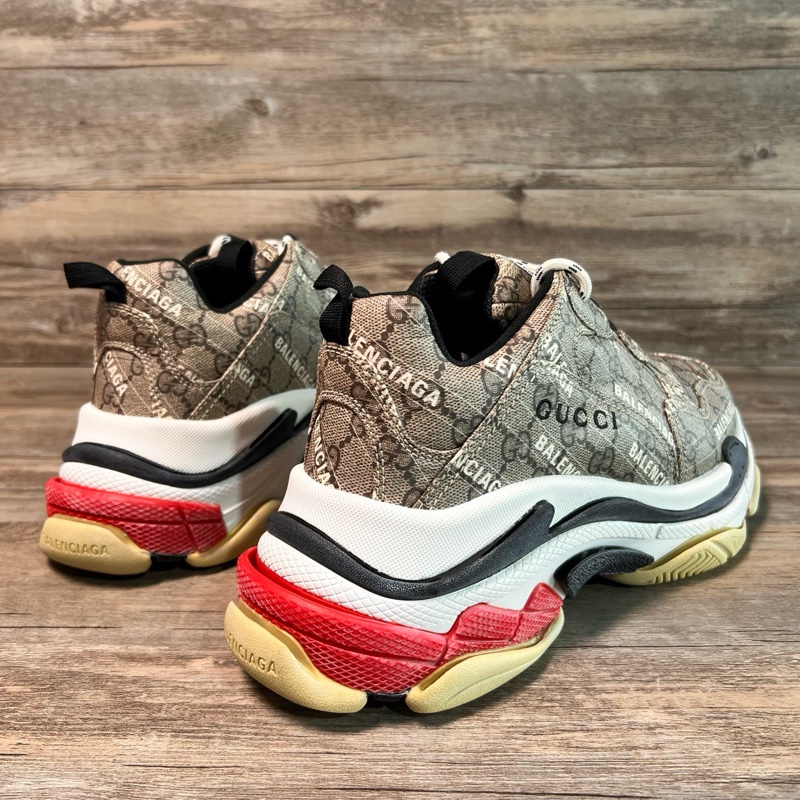 巴黎世家 Balenciaga x Gucci 聯名 棕色 triple s  42碼-2