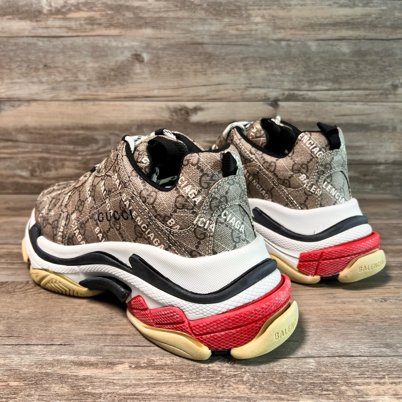 巴黎世家 Balenciaga x Gucci 聯名 棕色 triple s  42碼-3