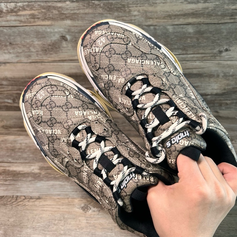 巴黎世家 Balenciaga x Gucci 聯名 棕色 triple s  42碼-4