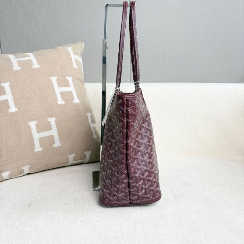 Goyard Artois拉鍊款購物袋 酒紅色 30*24*13.5 9新 配件塵袋-4