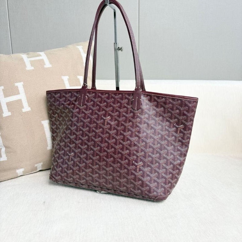 Goyard Artois拉鍊款購物袋 酒紅色 30*24*13.5 9新 配件塵袋-5