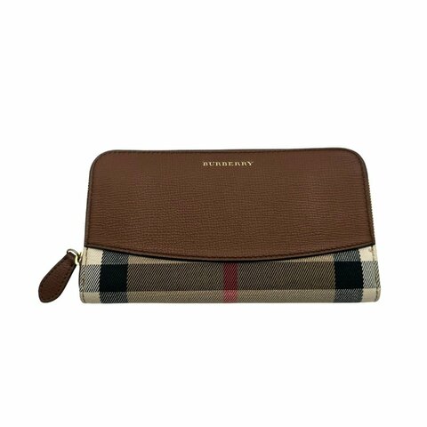 【美收精品】BURBERRY 格紋拼接長夾  C-503【隔月月中將轉賣至日本 上架期限30天】