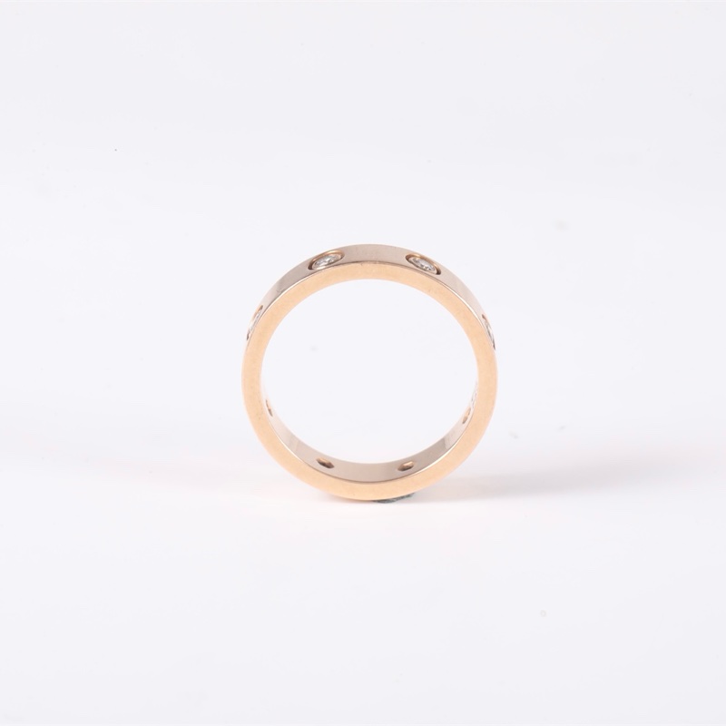 CARTIER LOVE八鑽戒指18K玫瑰金50-2