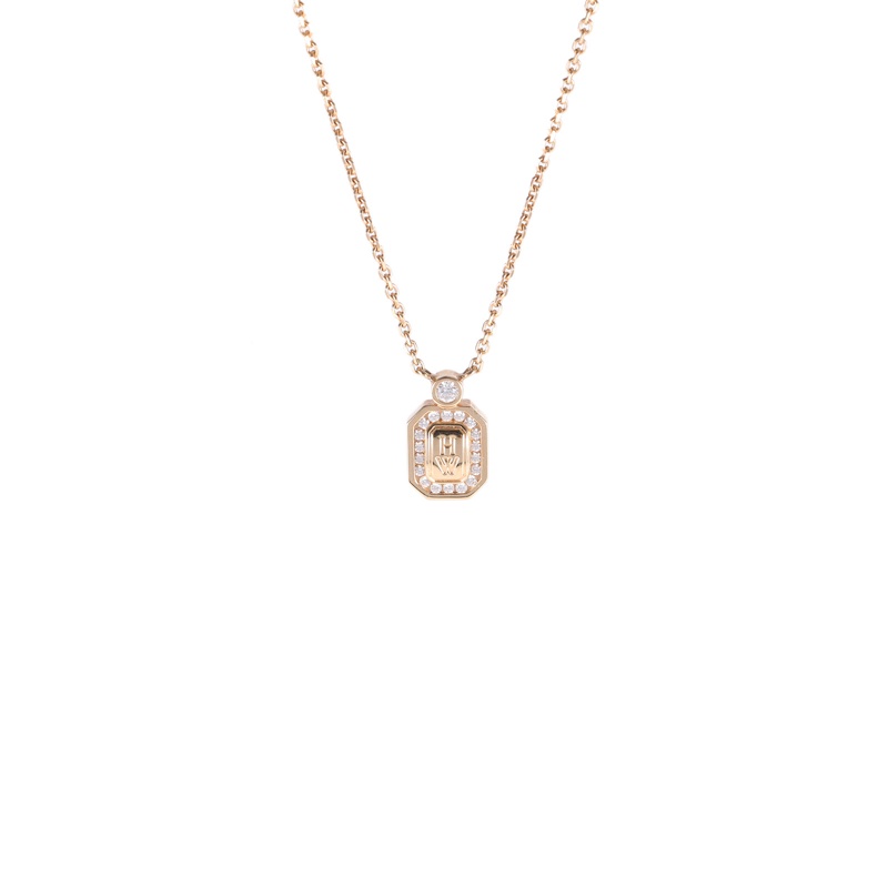 HARRY WINSTON 18K玫瑰金香水瓶項鏈小號-0