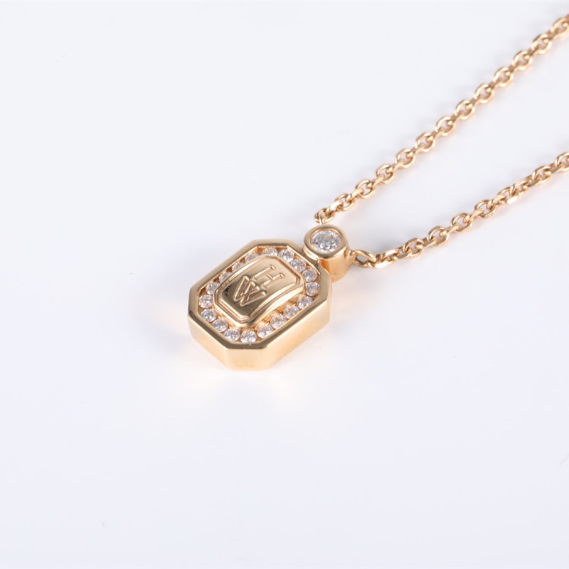 HARRY WINSTON 18K玫瑰金香水瓶項鏈小號-1