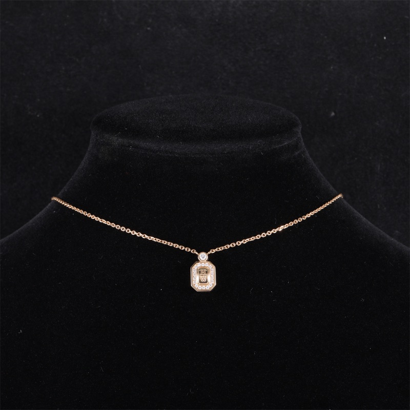 HARRY WINSTON 18K玫瑰金香水瓶項鏈小號-4
