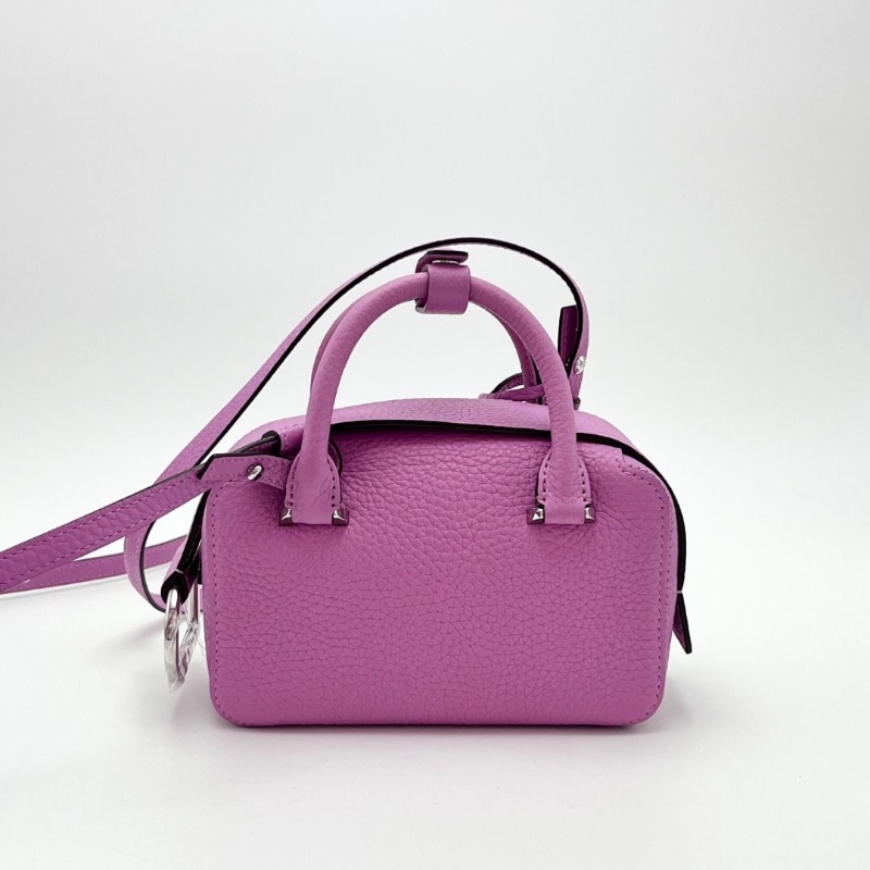 DELVAUX 蘭花粉銀扣Cool Box Nano手提肩背斜背包16.5*10*8 9新 配件塵袋-2