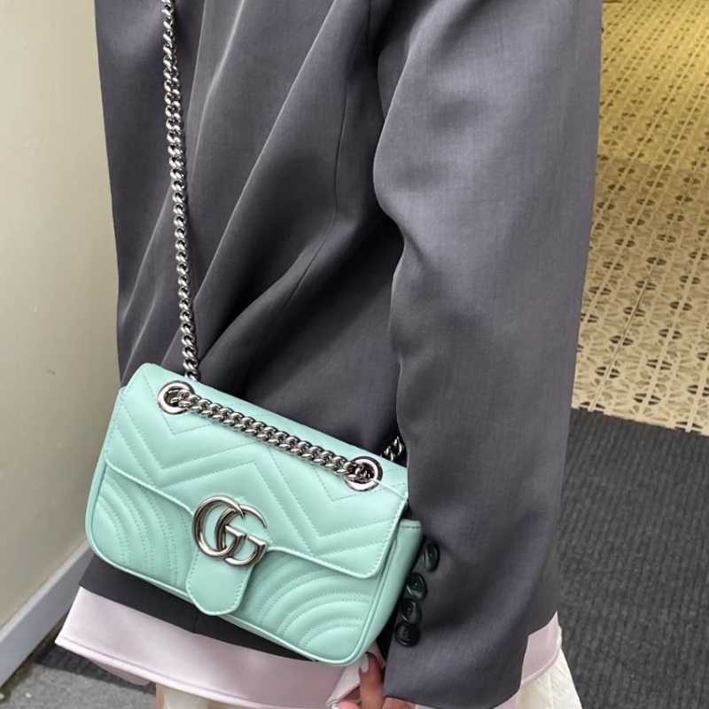 Gucci marmont小號 22*13*6cm 9新 配件塵袋盒子-1
