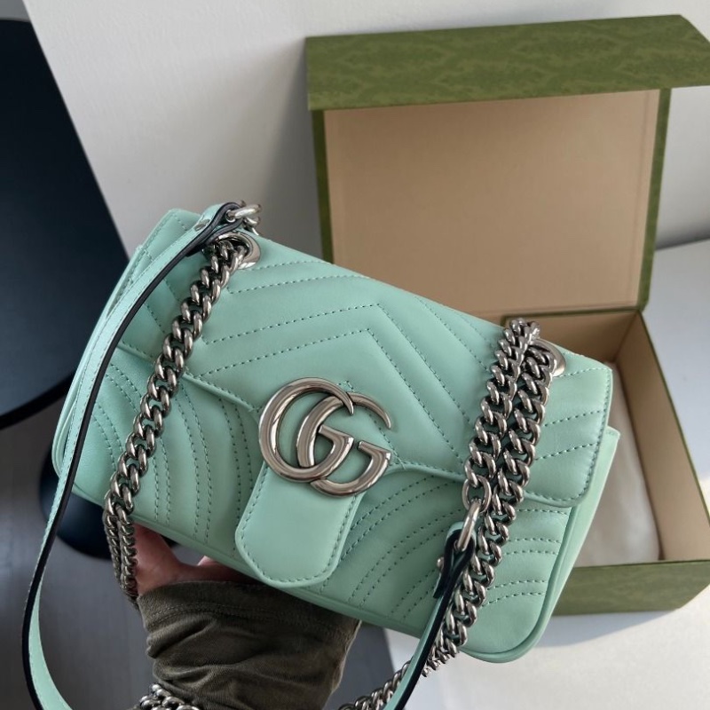 Gucci marmont小號 22*13*6cm 9新 配件塵袋盒子-2