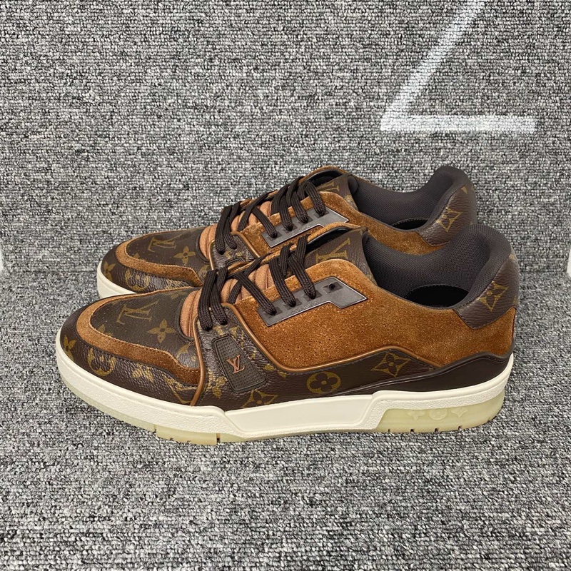 Louis Vuitton 路易威登 棕色老花板鞋尺碼 41碼 🧡-0