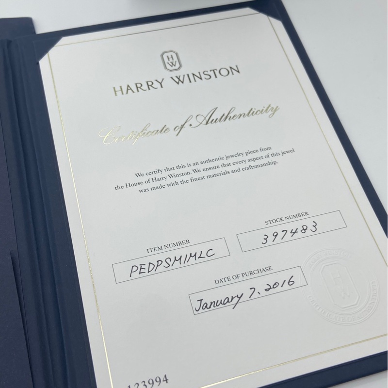 Harry Winston 海瑞溫斯頓lily cluster pt950材質，滿鑽女士鑽石項鍊-4